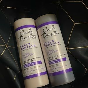 Carol’s daughter shampoo and conditioner!